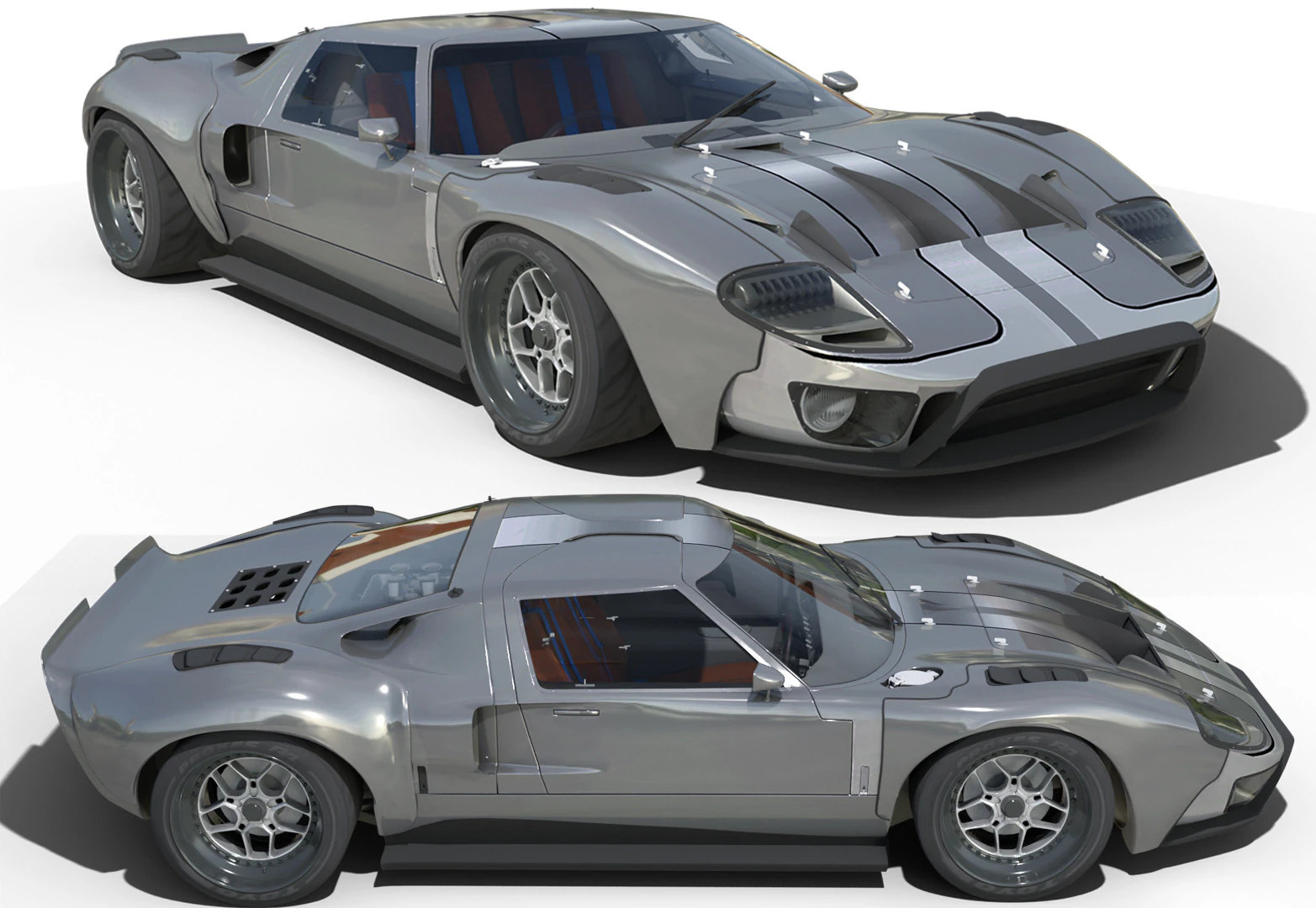 GT-40 3D Model .c4d .max .obj .3ds .fbx .stl .blend 