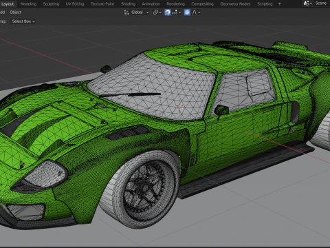 GT-40 3D Model