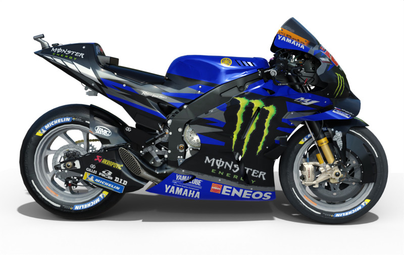 YAMAHA Monster Energy GP 3D Model .c4d .max .obj .3ds .fbx .stl .blend 