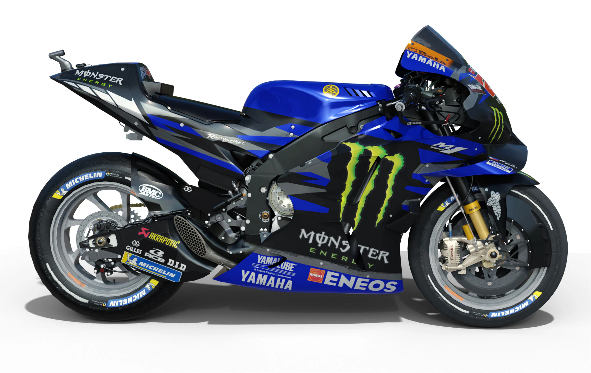 YAMAHA Monster Energy GP 3D Model .c4d .max .obj .3ds .fbx .stl .blend 