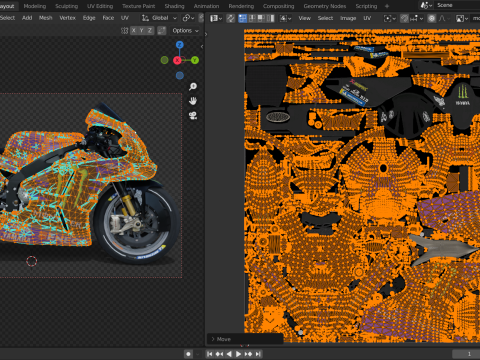 YAMAHA Monster Energy GP 3D Model
