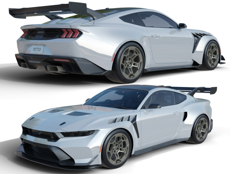 2025 MUSTANG GTD 3D 3D 모델 .c4d .max .obj .3ds .fbx .stl .blend 