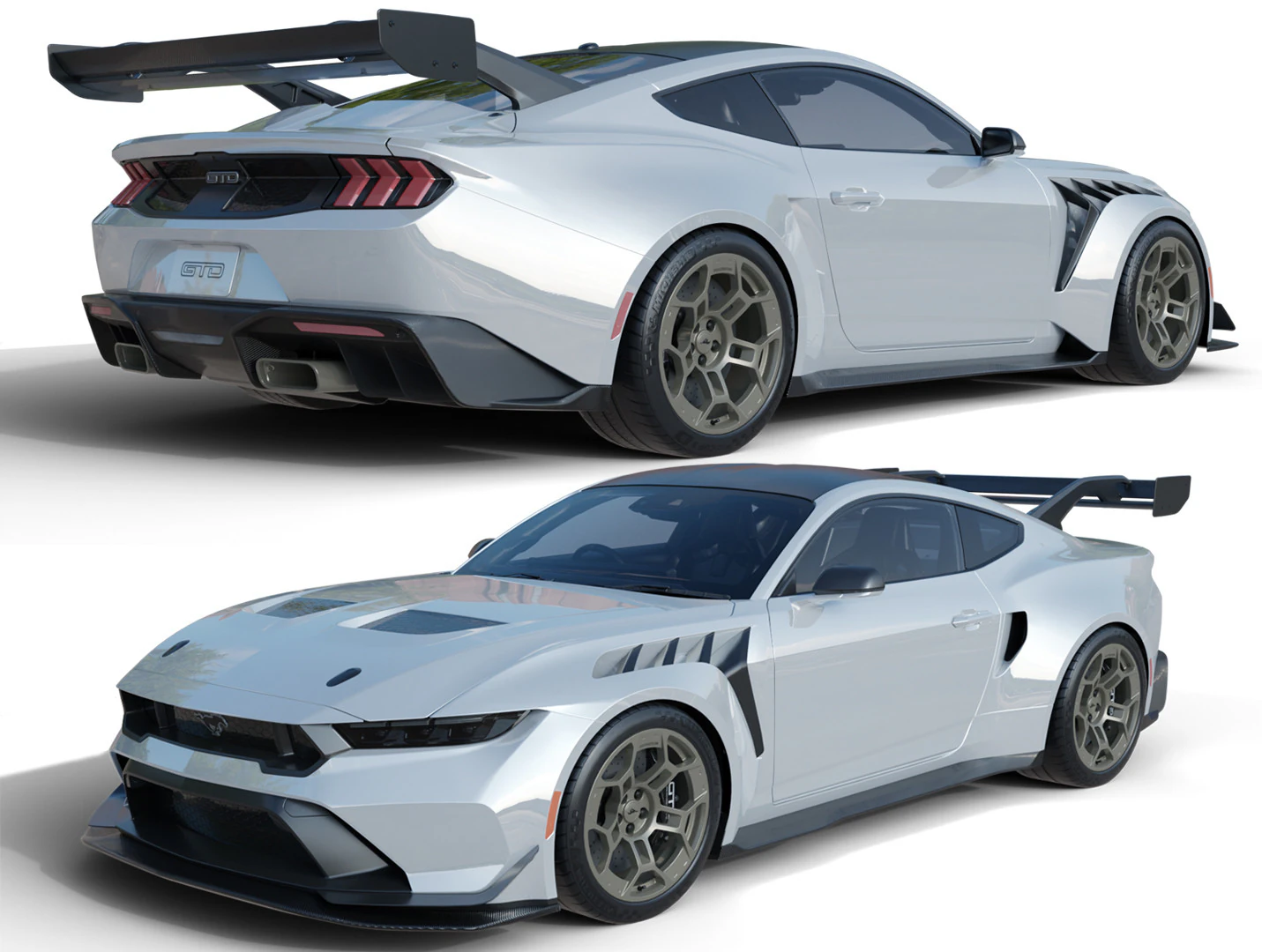 2025 MUSTANG GTD 3D 3D Model .c4d .max .obj .3ds .fbx .stl .blend 