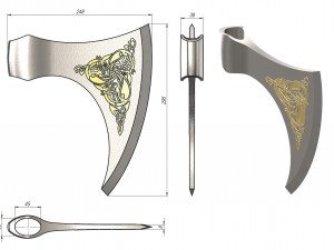 celtic axe 3Dモデル