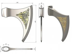 celtic axe 3D Model