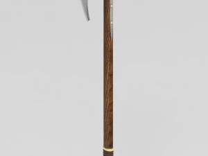 medieval celtic battleaxe 3D Model