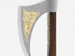 medieval celtic battleaxe 3D Модель