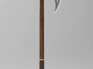 medieval celtic battleaxe 3D Model