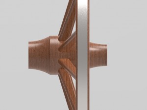 wooden wheel Modelo 3D
