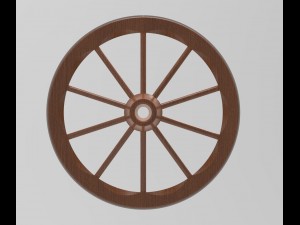 wooden wheel 3D Модель