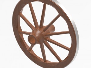 wooden wheel 3D Модель