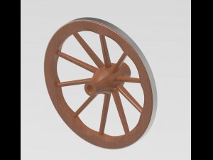 wooden wheel 3D Модель