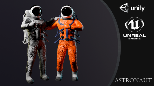 astronaut 3D Model .c4d .max .obj .3ds .fbx .stl .blend 