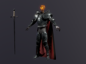 skeleton knight 3D मॉडल