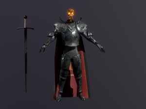 skeleton knight 3D मॉडल