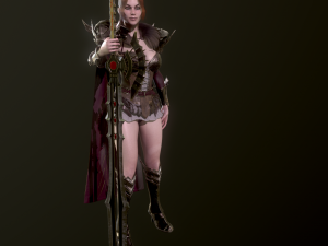 woman knight 3D 模型