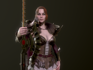 woman knight 3D 模型