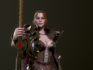 woman knight 3D 模型