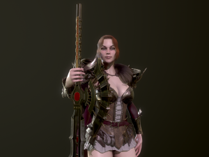woman knight 3D 模型