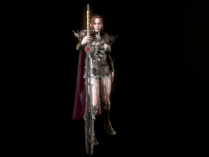woman knight 3D 模型