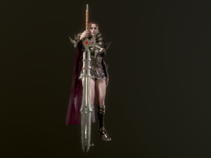 woman knight 3D 模型
