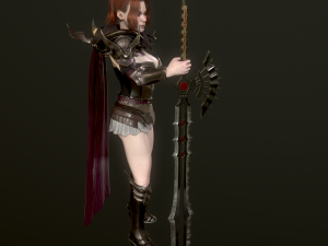 woman knight 3D 模型