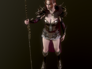 woman knight 3D 模型