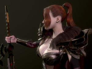 woman knight 3D 模型
