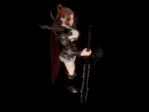 woman knight 3D 模型