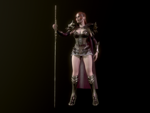 woman knight 3D 模型