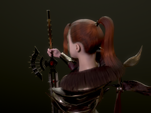 woman knight 3D 模型