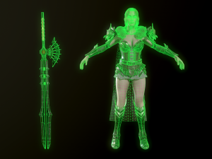 woman knight 3D 模型