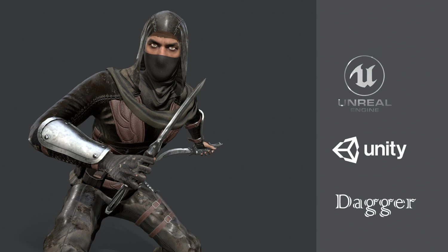 dagger assassin 3D Model .c4d .max .obj .3ds .fbx .stl .blend 