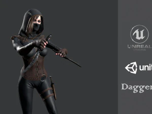 dolkmeisje moordenaar 3D Model