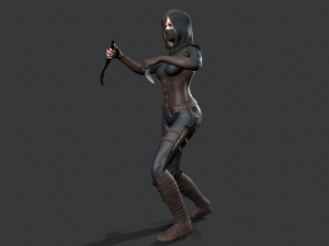 dagger girl assassin 3D-Modell