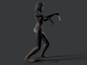 dagger girl assassin 3D-Modell