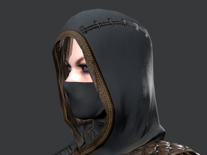 dagger girl assassin 3D-Modell