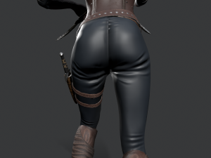 dagger girl assassin 3D-Modell