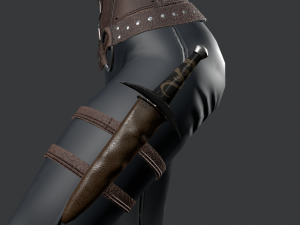 dagger girl assassin 3D-Modell