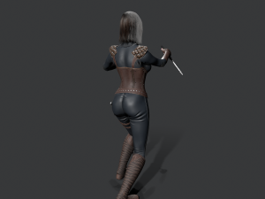 dagger girl assassin 3D-Modell