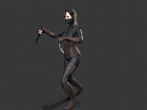 dagger girl assassin 3D-Modell