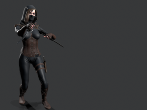 dagger girl assassin 3D-Modell