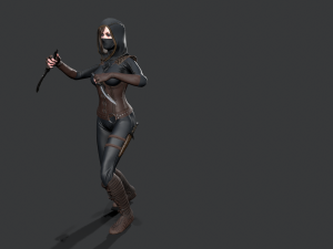 dagger girl assassin 3D-Modell