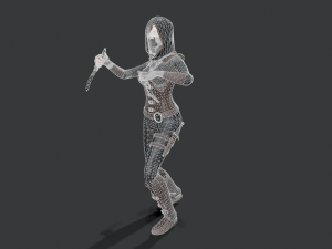 dagger girl assassin 3D-Modell