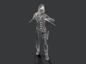 dagger girl assassin 3D-Modell