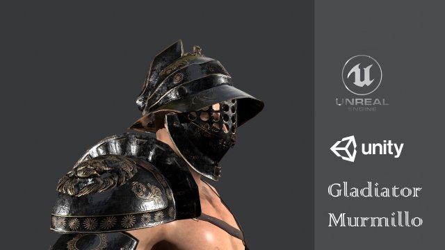 gladiator murmillo 3D Model .c4d .max .obj .3ds .fbx .stl .blend 