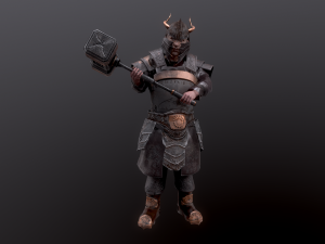 dwarf super low poly Model 3D