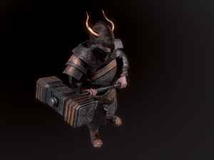 dwarf super low poly Model 3D