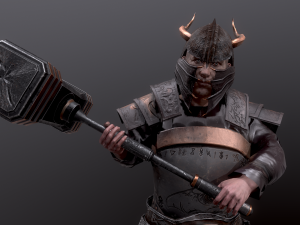 dwarf super low poly Model 3D