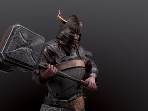 dwarf super low poly Model 3D